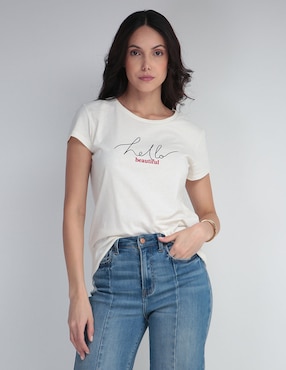 Playera Manga Corta 365 Essential Cuello Redondo Para Mujer