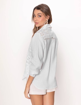 Blusa Studio F manga larga para mujer