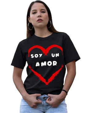 Playera Manga Corta Marëvnyk Cuello Redondo Para Mujer