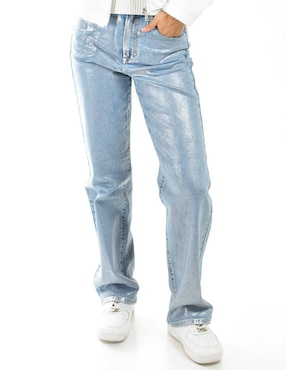 Jeans Straight Roman Fashion Corte Cintura Para Mujer