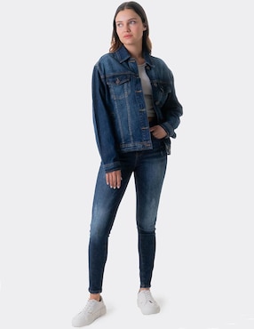 Chamarra Roman Fashion de mezclilla para mujer