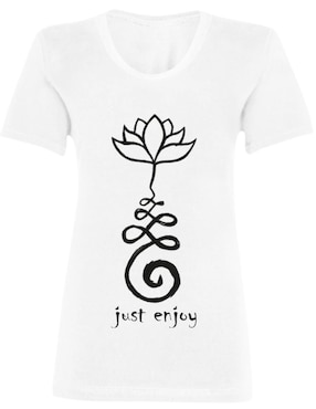 Playera manga corta Marëvnyk Flor de Loto cuello redondo para mujer