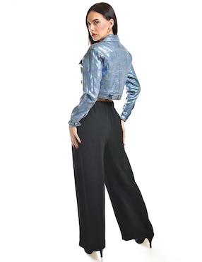 Chamarra Roman Fashion impermeable de mezclilla para mujer