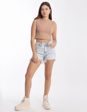 Short Roman Fashion de mezclilla para mujer