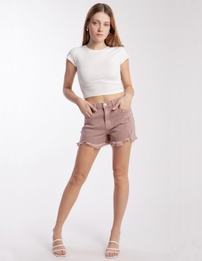Short Roman Fashion de mezclilla para mujer