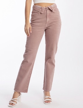 Jeans Straight Roman Fashion Corte Cintura Para Mujer