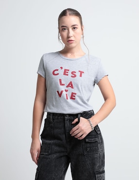 Playera manga corta 365 Essential cuello redondo para mujer