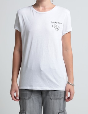 Playera manga corta 365 Essential cuello redondo para mujer