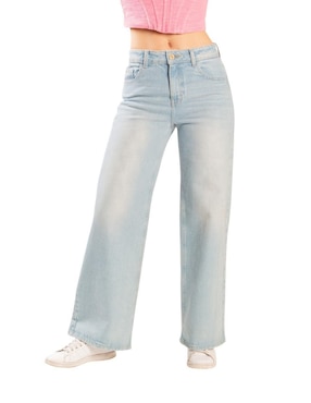 Jeans Wide Leg Jeanswest Corte Cintura Alta Para Mujer