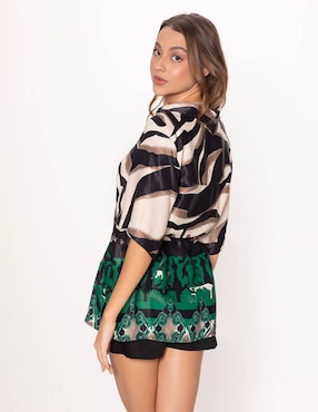 Blusa Studio F manga corta para mujer