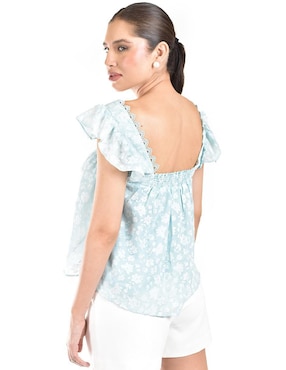Blusa Roman Fashion manga corta para mujer