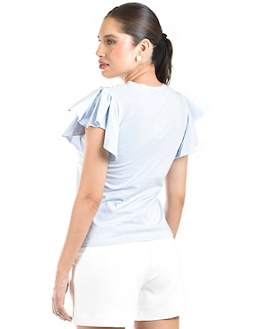 Blusa Roman Fashion manga corta para mujer