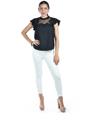 Blusa Roman Fashion manga corta para mujer