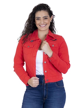 Chamarra Denim Indicum Denim De Mezclilla Para Mujer