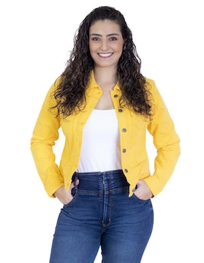 Chamarra Denim Indicum Denim De Mezclilla Para Mujer