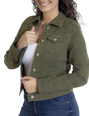 Chamarra denim Indicum Denim de mezclilla para mujer