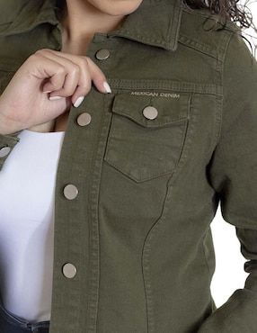 Chamarra denim Indicum Denim de mezclilla para mujer