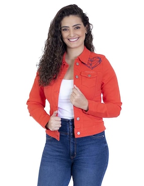 Chamarra Denim Indicum Denim De Mezclilla Para Mujer