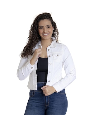 Chamarra denim Indicum Denim de mezclilla para mujer