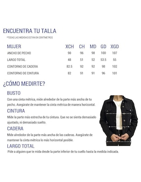 Chamarra denim Indicum Denim de mezclilla para mujer