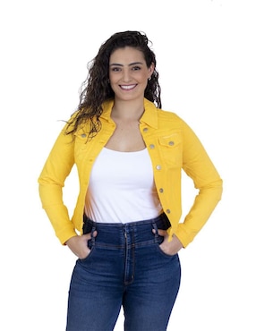 Chamarra Denim Indicum Denim De Mezclilla Para Mujer