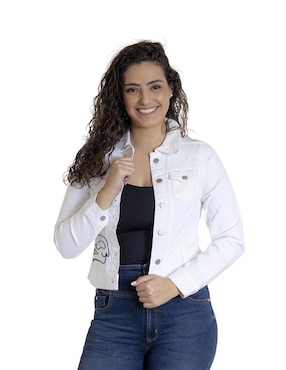 Chamarra Denim Indicum Denim De Mezclilla Para Mujer