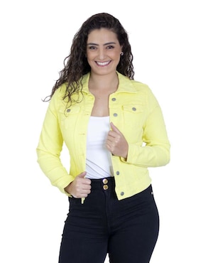 Chamarra Denim Indicum Denim De Mezclilla Para Mujer