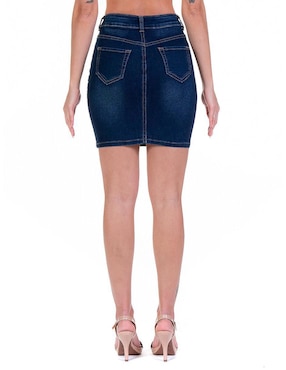 Falda corta Opp´S Jeans de mezclilla cintura alta