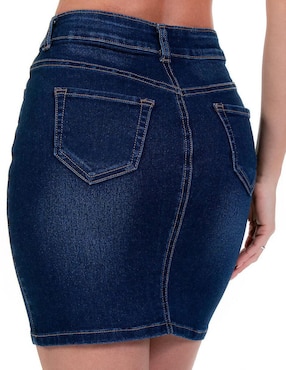 Falda corta Opp´S Jeans de mezclilla cintura alta
