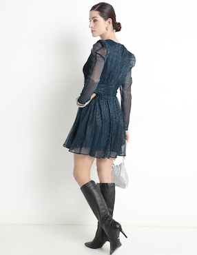 Vestido mini casual MAP escote v para mujer