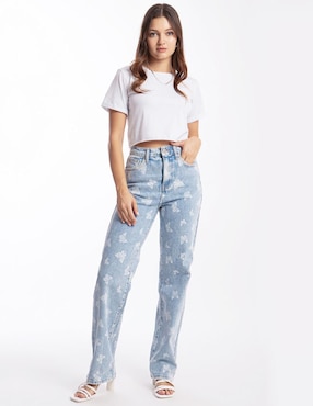 Jeans relaxed wide leg Roman Fashion J-Bal-6542-Light para mujer