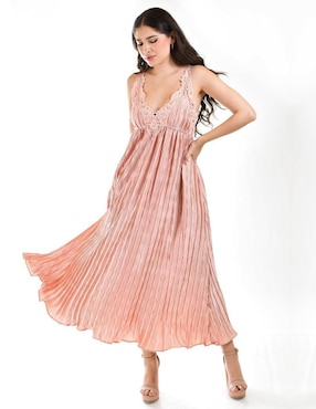 Vestido crop de fiesta Roman Fashion escote V