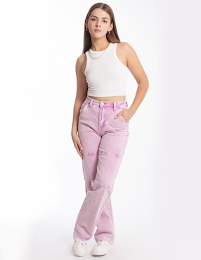 Jeans relaxed Roman Fashion J-Bal-6621-Lila para mujer