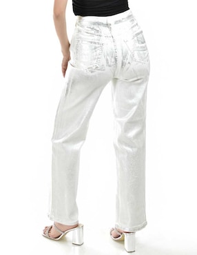 Jeans relaxed Roman Fashion J-Bal-6618-Plateado para mujer