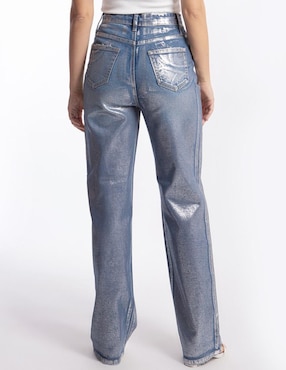 Jeans relaxed Roman Fashion J-Bal-6617-Plateado para mujer