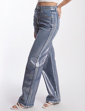 Jeans relaxed Roman Fashion J-Bal-6617-Plateado para mujer