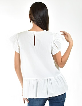 Blusa Roman Fashion manga corta para mujer