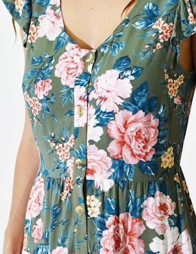 Vestido corto casual Roman Fashion escote v para mujer