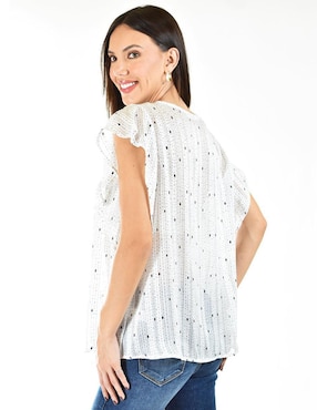 Blusa Roman Fashion manga corta para mujer