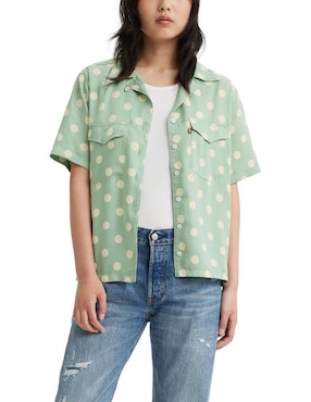 Camisa Levi's De Algodón Manga Corta Para Mujer