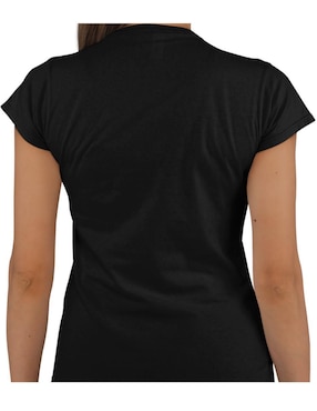 Playera manga corta Marëvnyk Buda cuello redondo para mujer