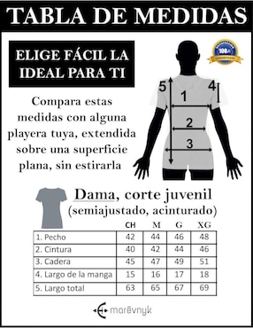 Playera manga corta Marëvnyk Buda cuello redondo para mujer