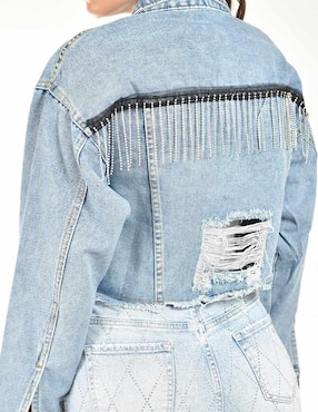 Chamarra Roman Fashion de mezclilla para mujer