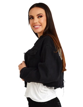 Chamarra Roman Fashion de mezclilla para mujer