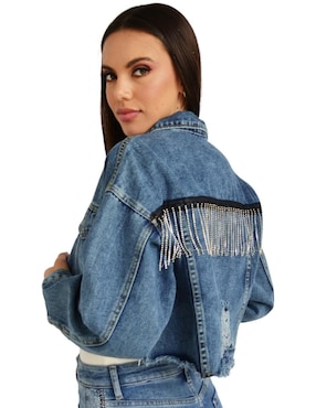 Chamarra Roman Fashion de mezclilla para mujer