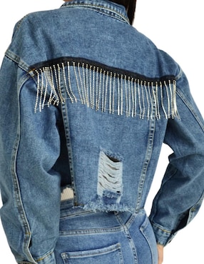 Chamarra Roman Fashion de mezclilla para mujer