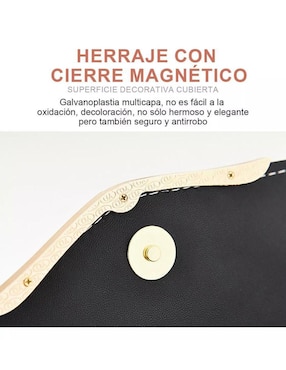 Bolsa crossbody Likëpink Whitegold de cuero para mujer