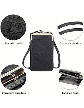Bolsa crossbody Likëpink Minipractice de cuero para mujer