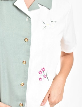 Blusa Roman Fashion manga corta para mujer