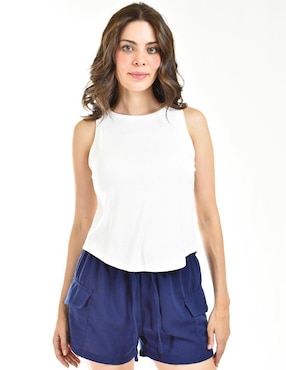 Blusa Roman Fashion Sin Manga Para Mujer